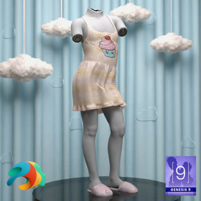 Cupcake Outfit for Genesis 9 by paulawbs