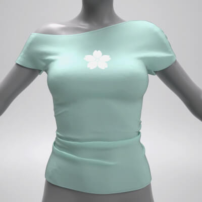 Draped One-Shoulder Top for Genesis 8 Female