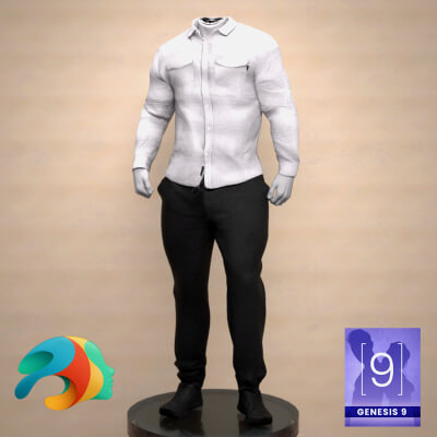 Easy Day Outfit for Genesis 9 dForce G9 Male
