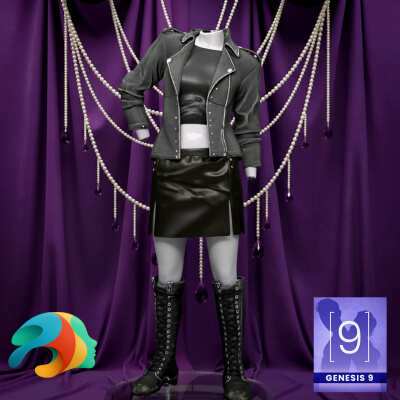 Edge Outfit for Genesis 9 Female by paulawbs