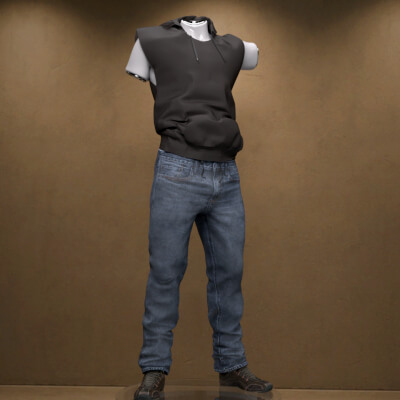 Hooded Shirt Outfit for Genesis 9