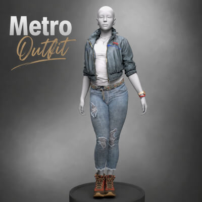 Metro Outfit for Genesis 9 Female by paulawbs