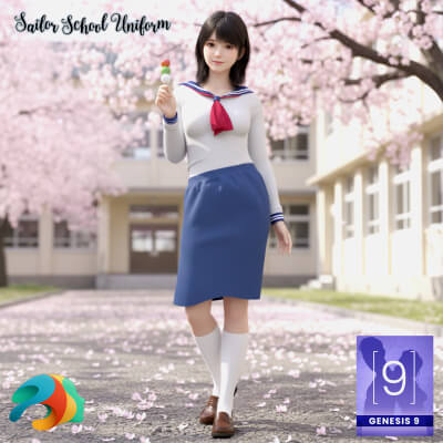 Sailor School Uniform for Genesis 9