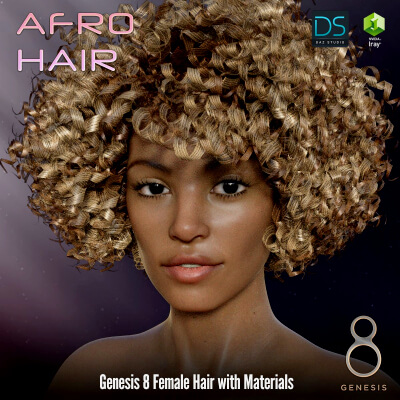Afro Haircut for Genesis 8 Female - Daz Content by Pawngame