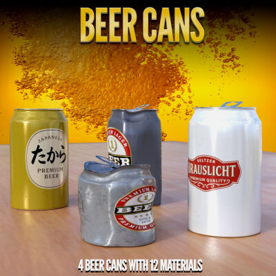 Beer Cans with Materials by Pawngame