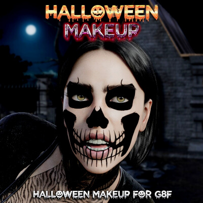 Halloween Skull Makeup for Genesis 8 Female by Pawngame