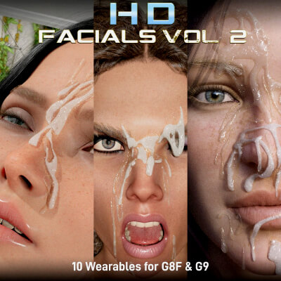 HD Facials Volume 2 for Genesis 8 Female and Genesis 9 by Pawngame
