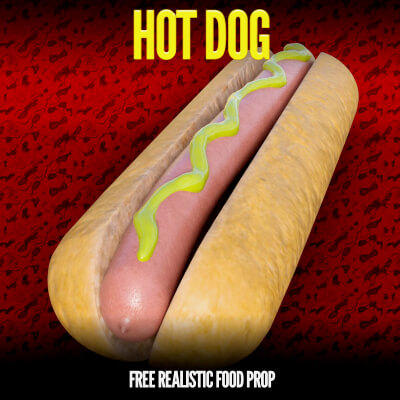 Hot Dog Realistic Food Prop by Pawngame