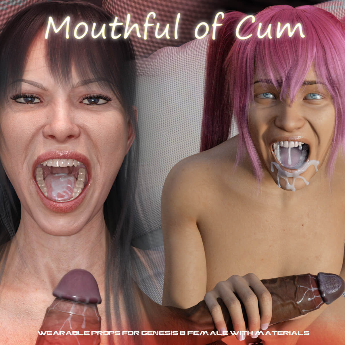 cum Mouthful of Cum for G8F - Daz Content by Pawngame