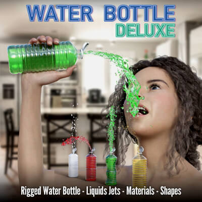 Water Bottle with Liquid Jets and Materials