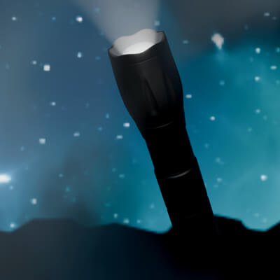 Black Matel Body Flashlight