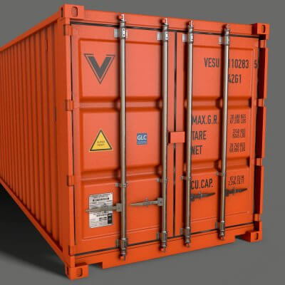 40 Ft Shipping Cargo Container - Orange