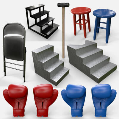 Boxing and Wrestling Rings Props