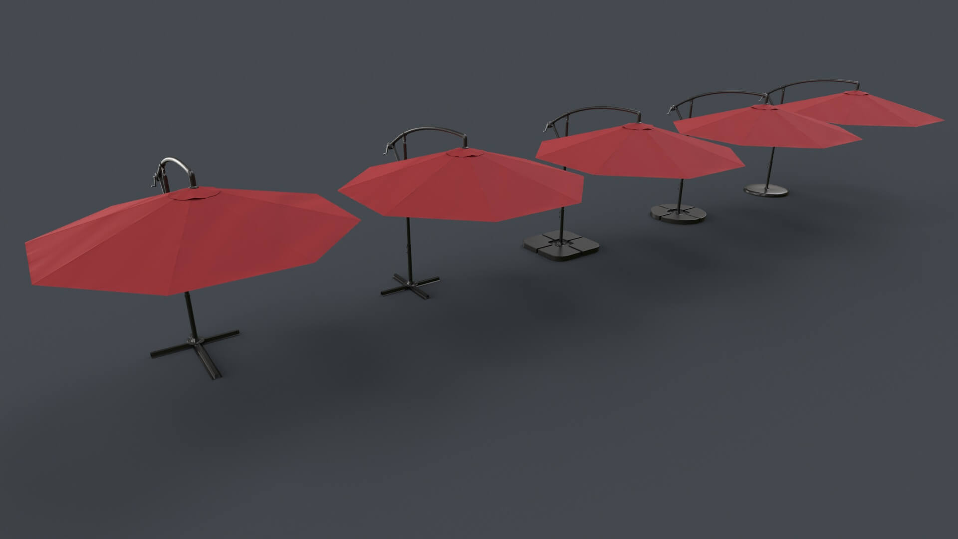 Cantilever Parasol 3D Model by PBR Cool
