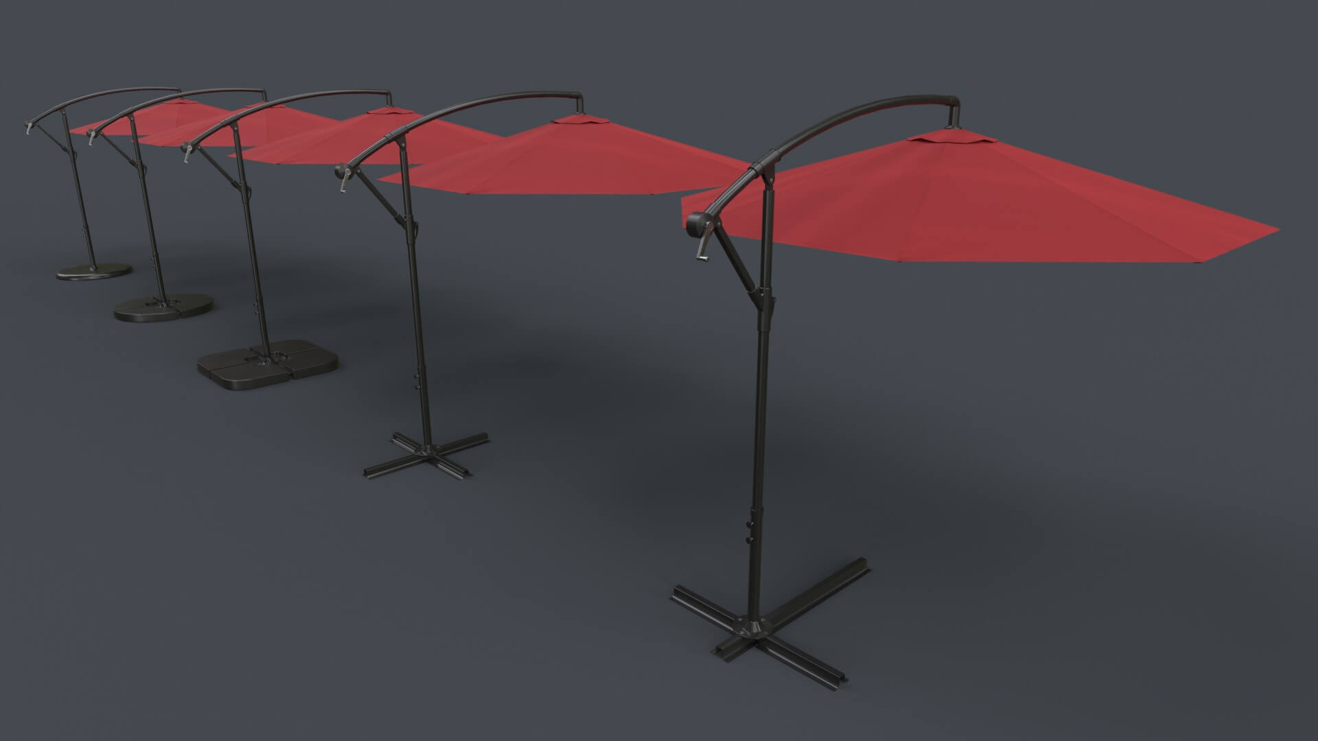 Cantilever Parasol 3D Model by PBR Cool