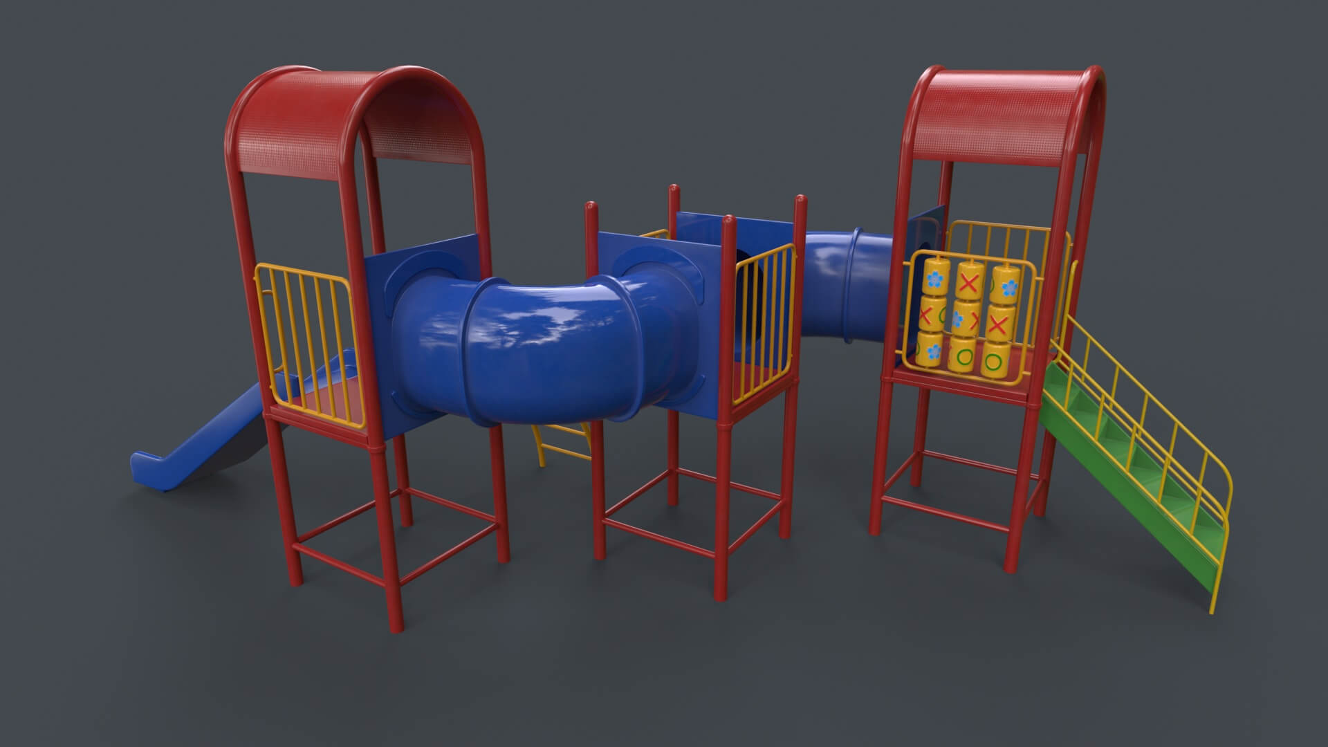 Playground Outdoor Jungle Gym 19 3D Render RenderHub Gallery