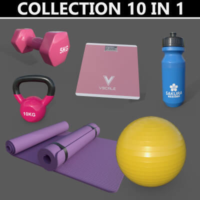 Gym Fitness Equipment Collection A