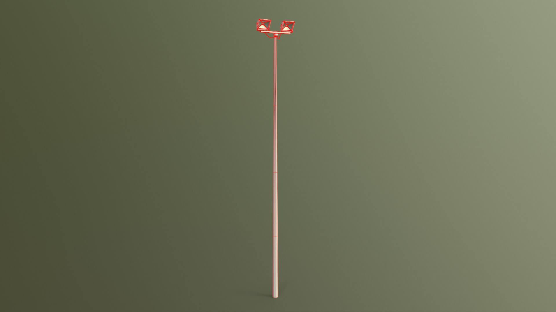 Lamp Outdoor Floodlight Pole - 3D Model by PBR Cool