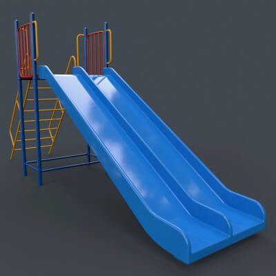Modular Outdoor Straight and Wave Slide B