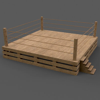 Modular Wood Basic Wrestling Rings 20ftx20ft