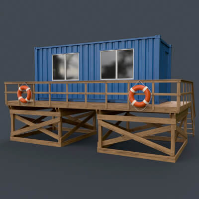 Outdoor Beach Lifeguard Container Office