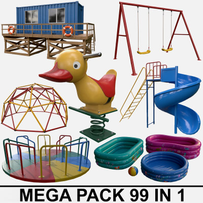 Outdoor Playground Equipments - Mega Pack