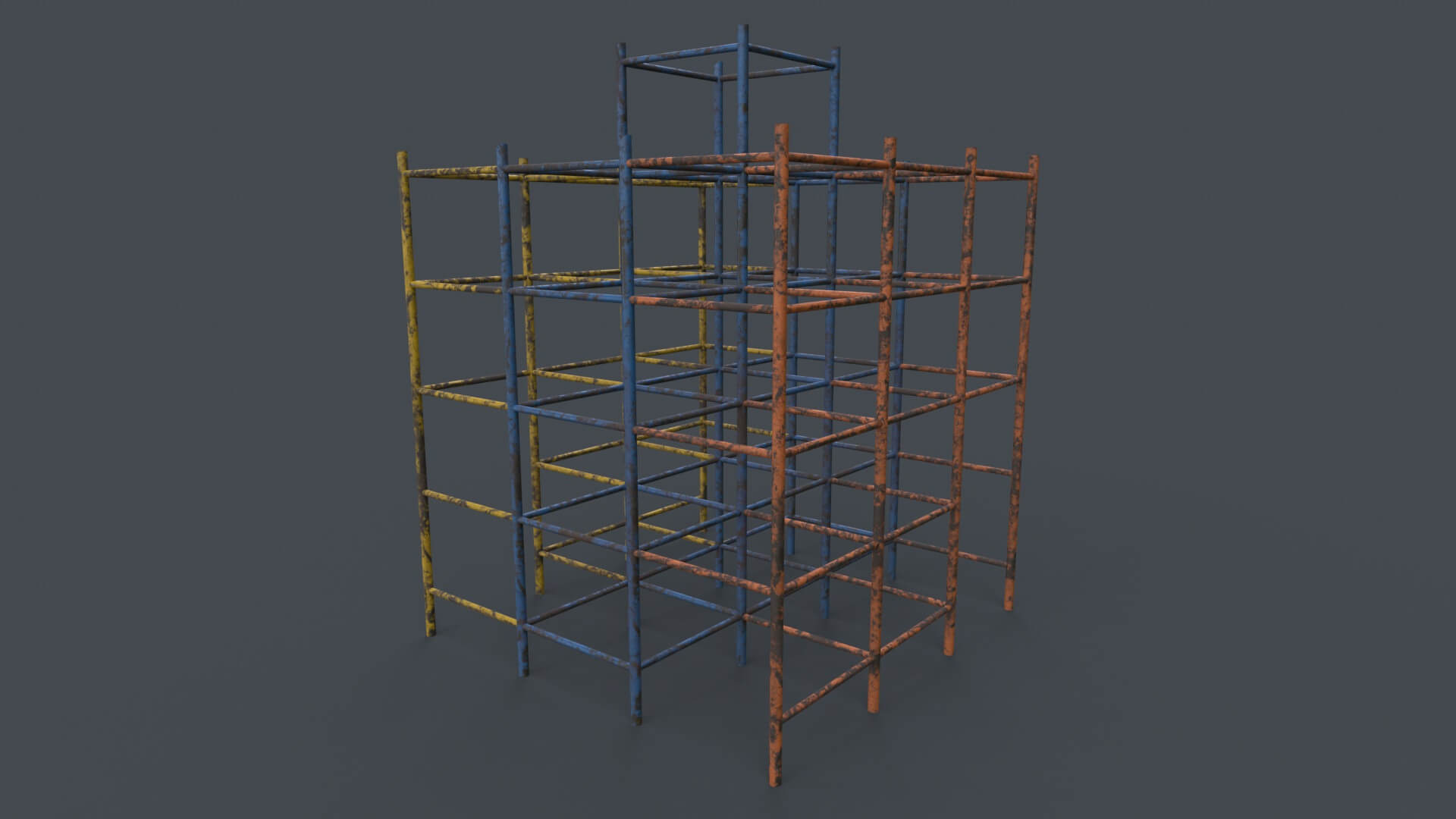 Outdoor Playground Steel Climbing Bars A - 3D Model by PBR Cool