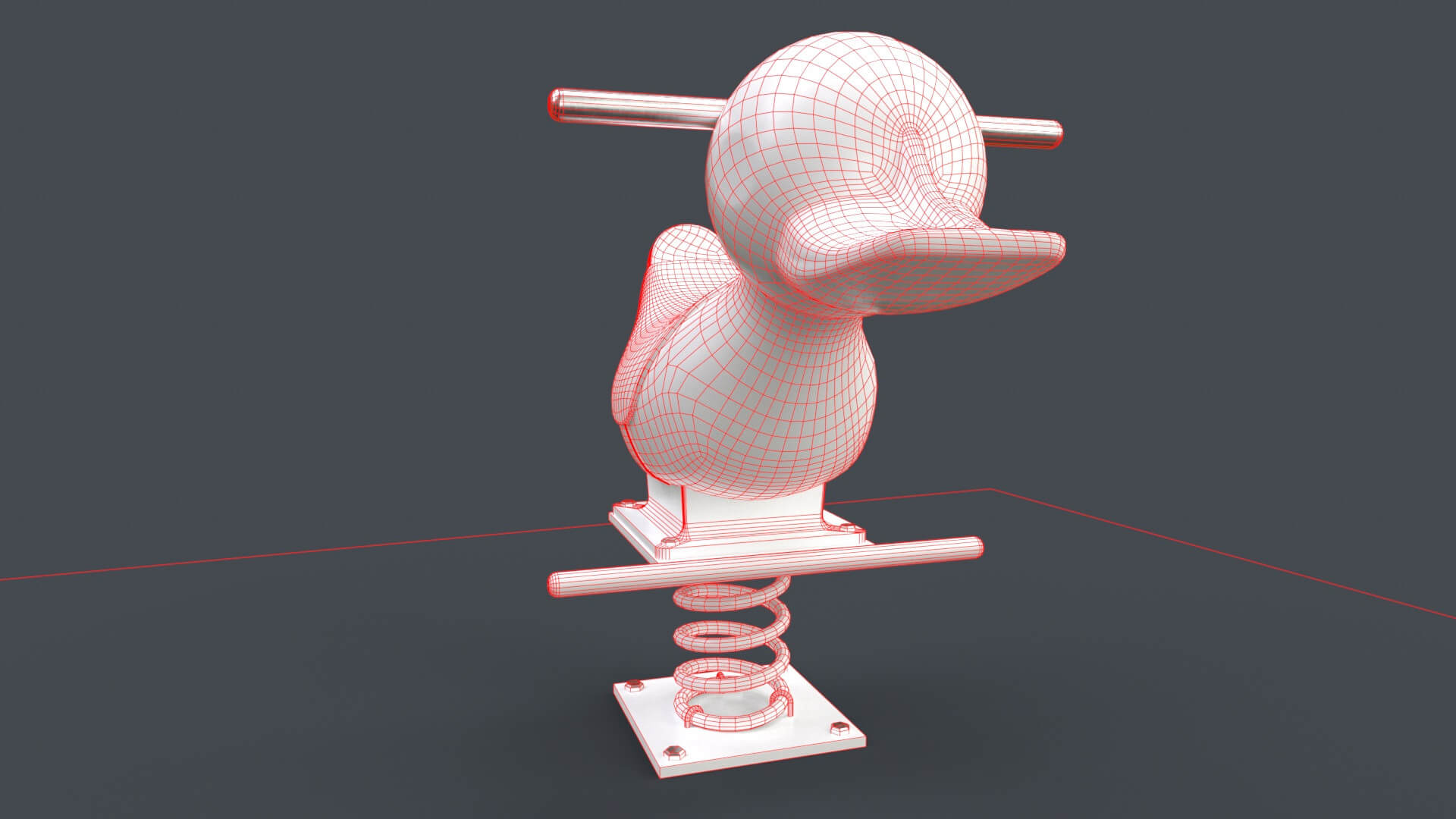 Outdoor Spring Swing Playground Toy A - 3D Model by PBR Cool