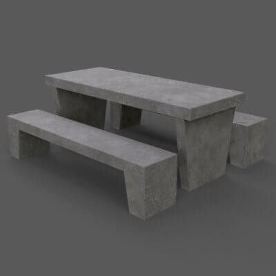 Concrete Picnic Table A