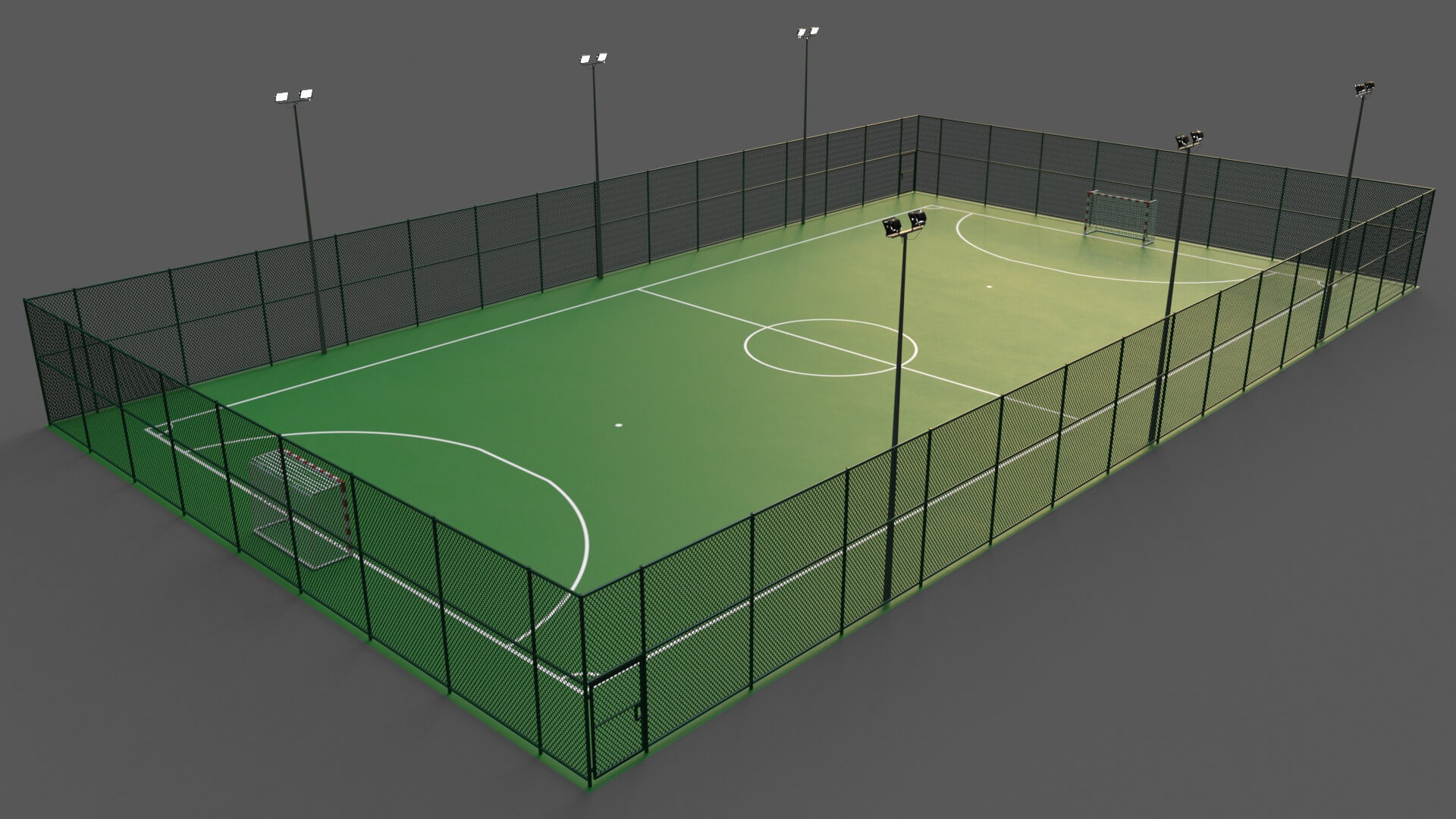 Modular Outdoor Soccer and Football Court 3D Model by PBR Cool