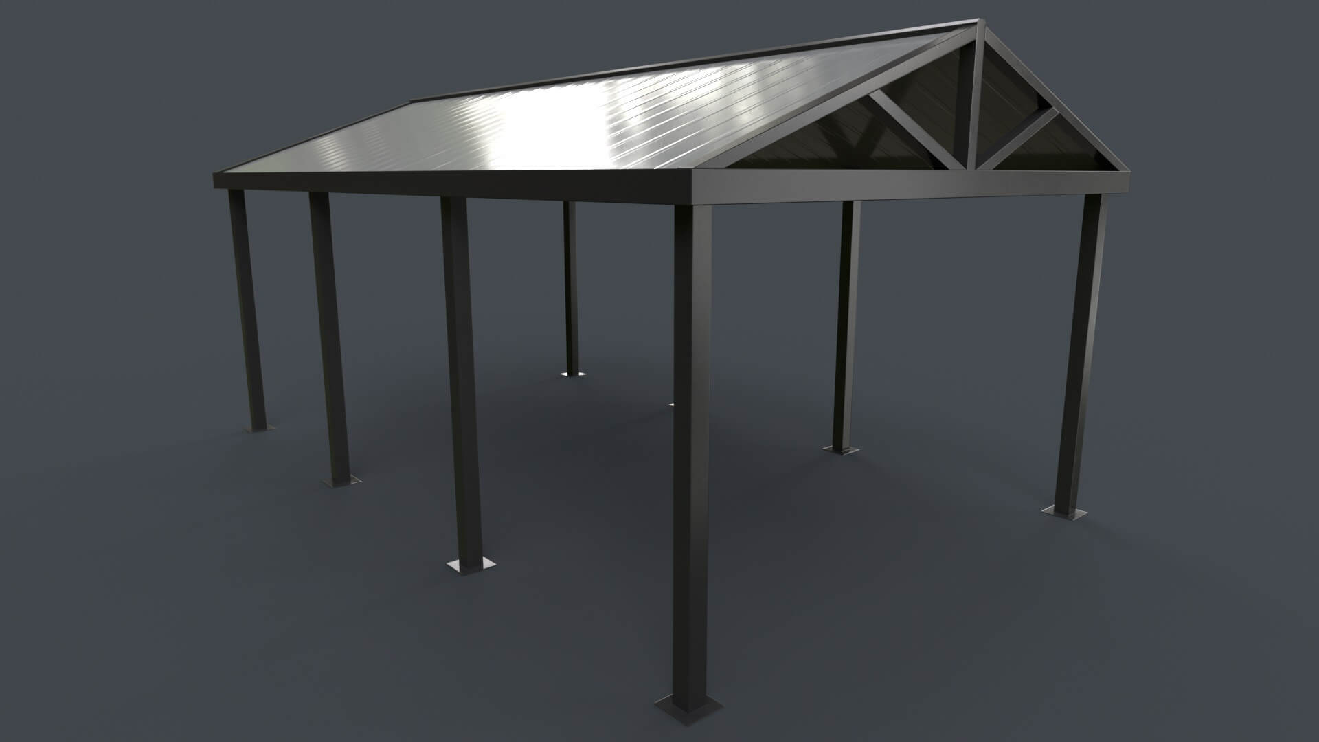 Outdoor Patio Carports Canopy A 3D Model by PBR Cool