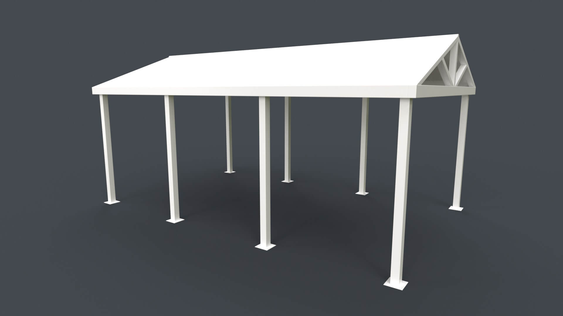 Outdoor Patio Carports Canopy A 3D Model by PBR Cool