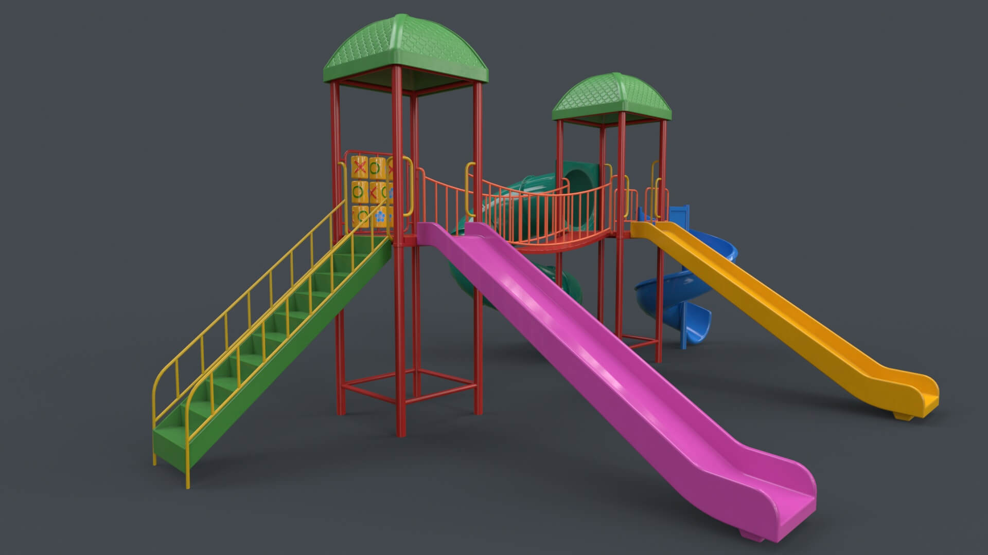 Playground Outdoor Jungle Gym 14 3D Model by PBR Cool