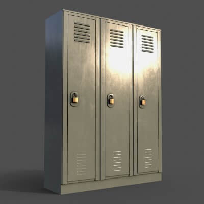 School Gym Locker 01 - Pale Green