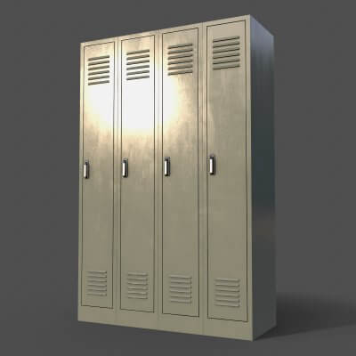 School Gym Locker 02 - Pale Green