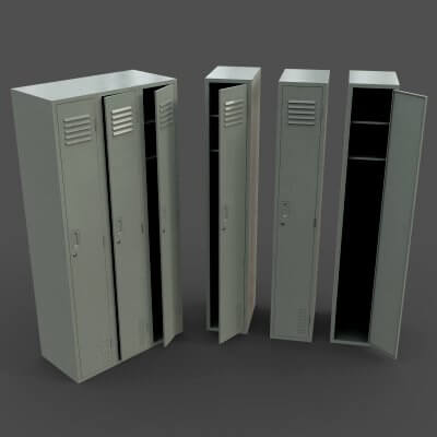 School Gym Locker 03 - Pale Green