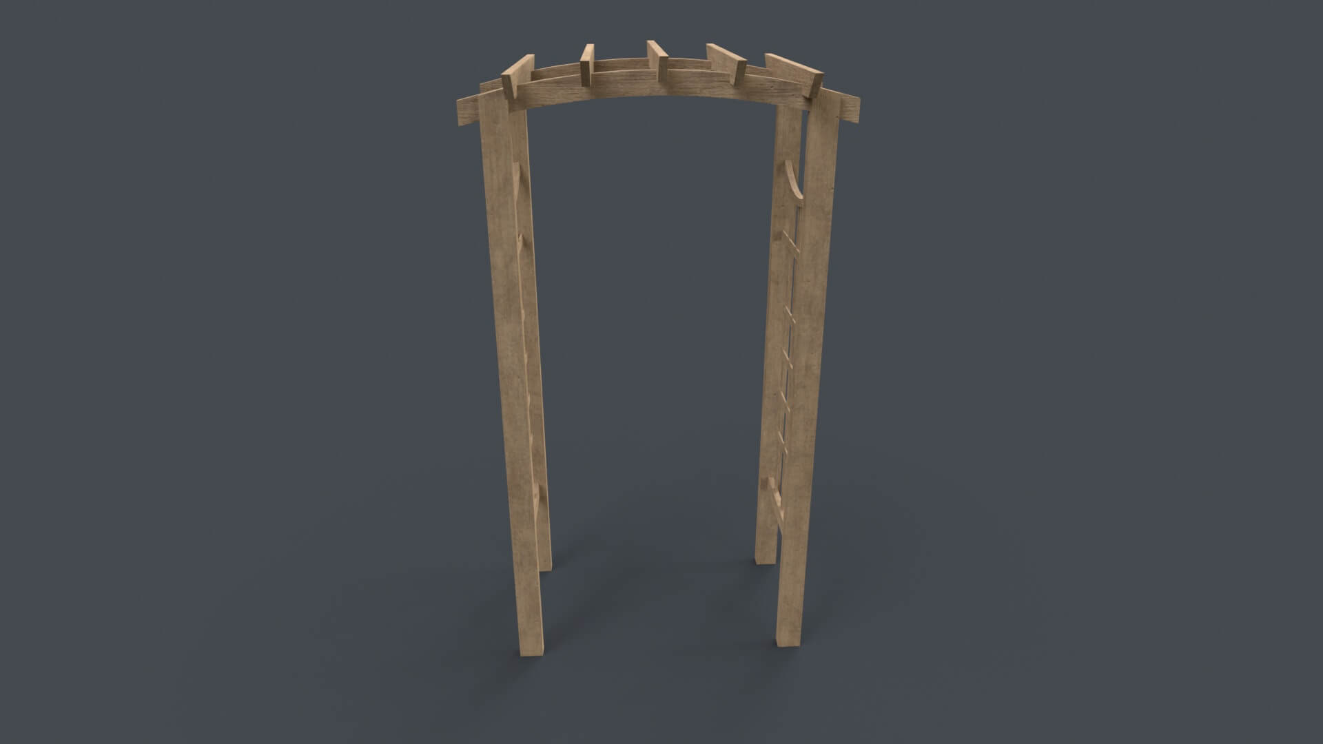 Wooden Arbour Garden Arch C - 3D Model by PBR Cool