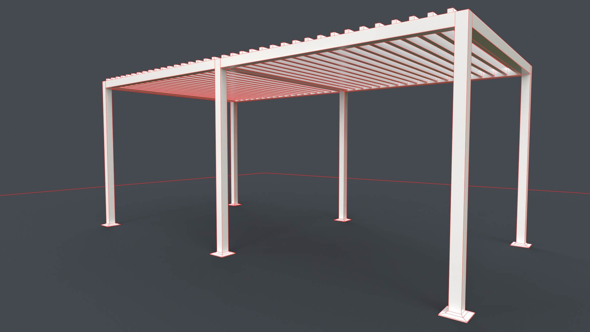 Wooden Pergola Gazebo B3 - 3D Model by PBR Cool