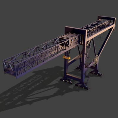 Port Container Crane - Blue Dark
