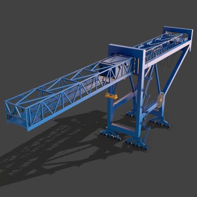 Port Container Crane - Blue Light