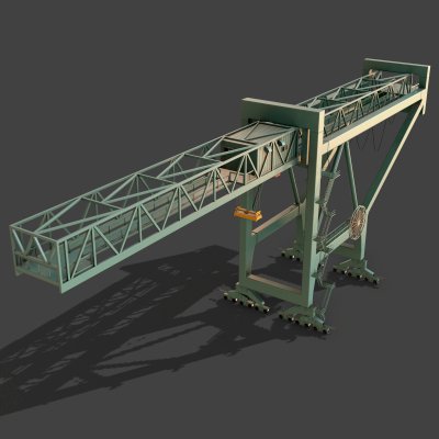 Port Container Crane - Green Light
