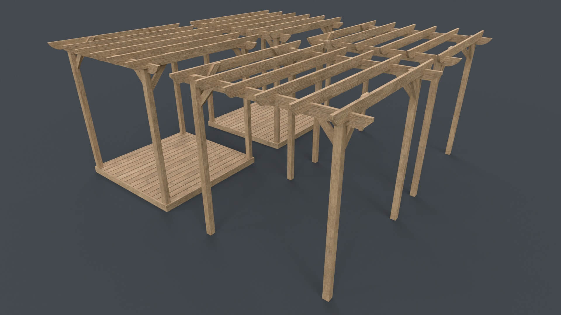 Wooden Pergola Gazebo A - Mega Pack by PBR Cool