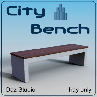 City Bench for DAZ Studio by Petege