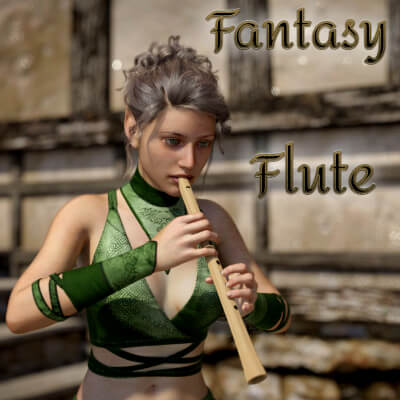 Fantasy Flute and Poses for Genesis 8/8.1 Female