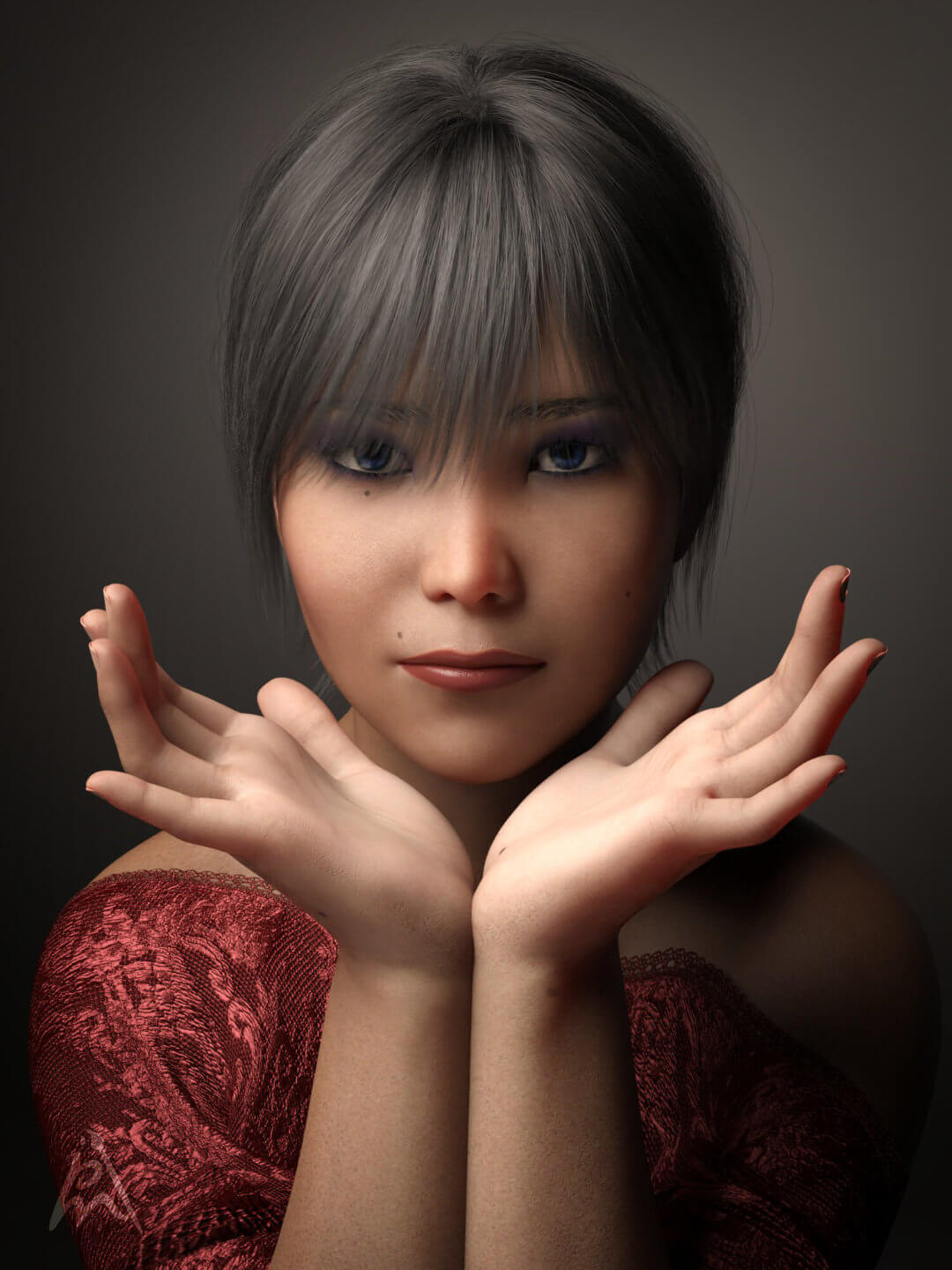 Portrait of Jessie 3D Render, Digital Art by Petege