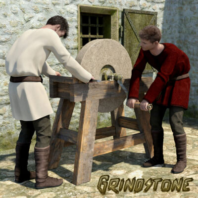 Grindstone with Poses for Genesis 8 Male