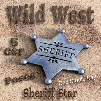 Sheriff Star and Poses for Genesis 8 Female