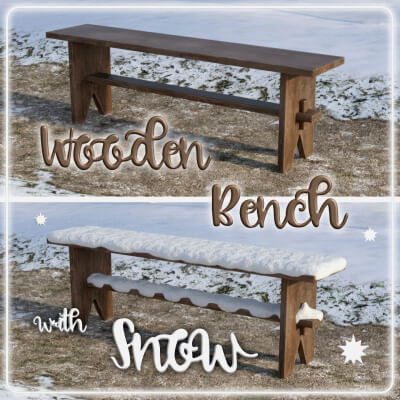 Wooden Bench for DAZ Studio