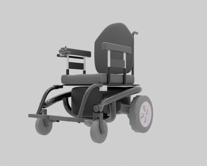 Power Wheelchair 3D Model by petty_man