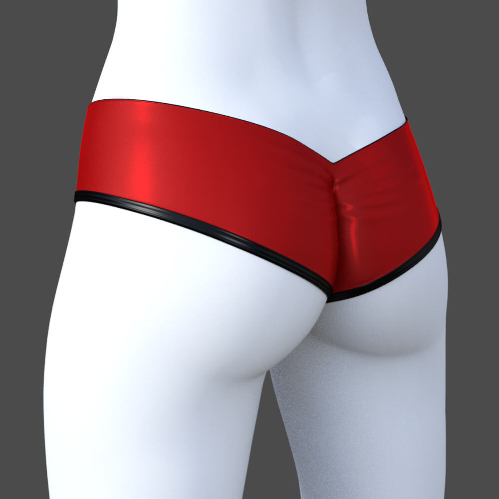 thumbnail image 2 of Wonder Woman Cheeky Booty Shorts – Adult DC Comics Cosplay Rave Exotic Wear, Gold/Blue, SpankiesRus 2 of 4